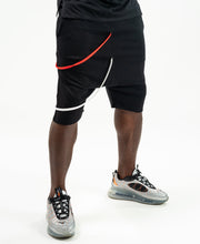 Încarcă imaginea în vizualizatorul Galerie, Short Trousers black with white and red design - Fatai Style
