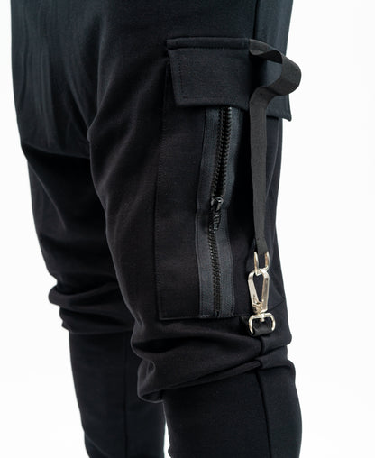 Black trousers with side accesories - Fatai Style