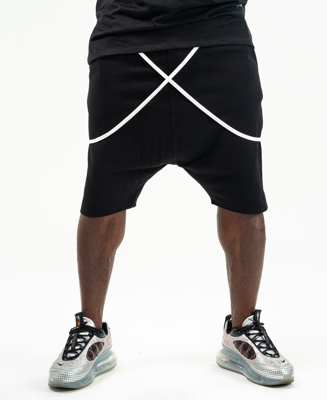 Short Black Trousers with white design - Fatai Style