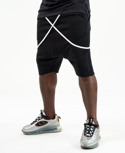 Short Black Trousers with white design - Fatai Style