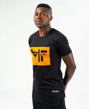 Încarcă imaginea în vizualizatorul Galerie, Black t-shirt with orange logo - Fatai Style
