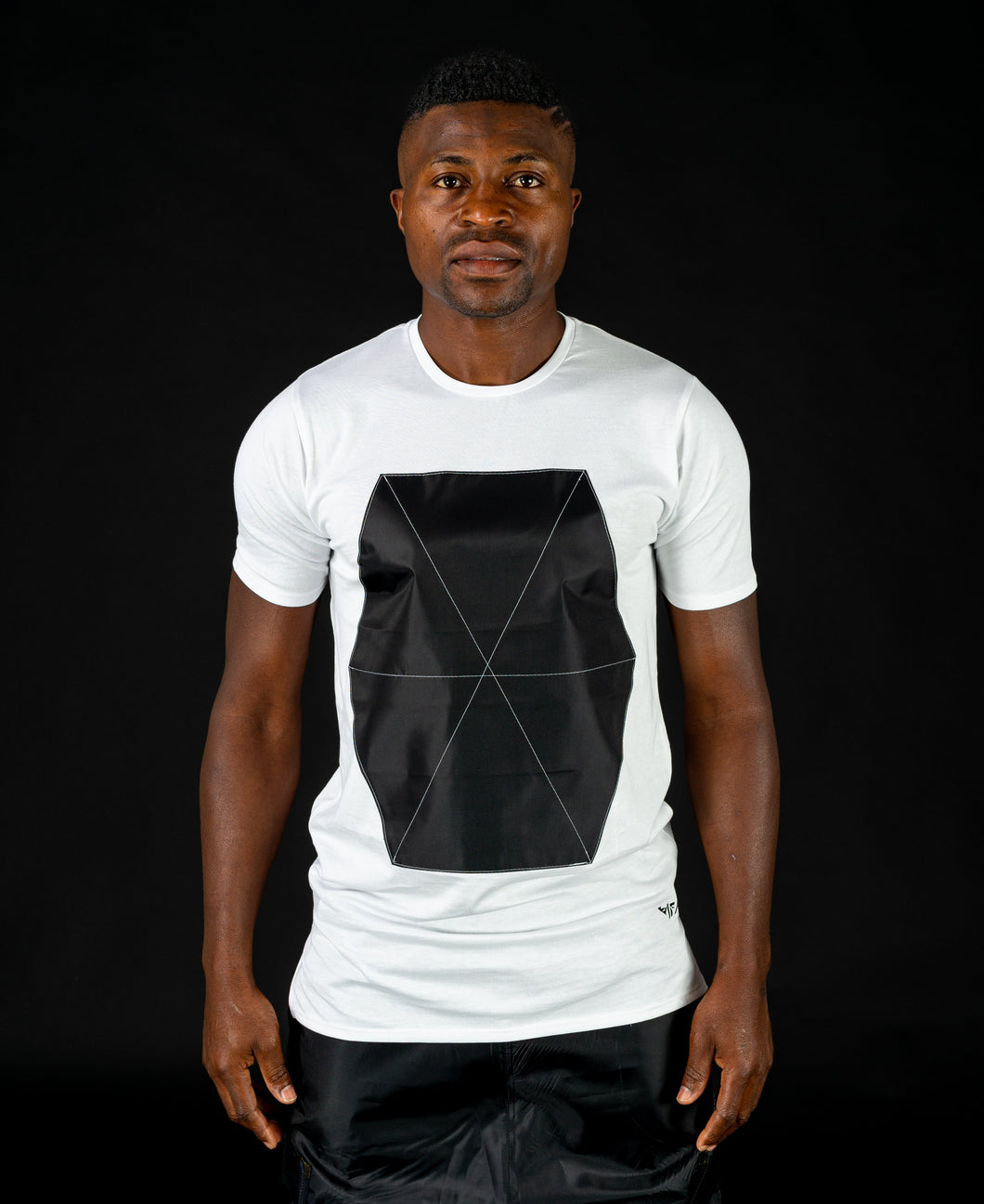 White t-shirt with black spider design - Fatai Style