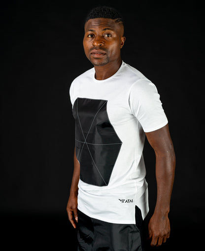 White t-shirt with black spider design - Fatai Style