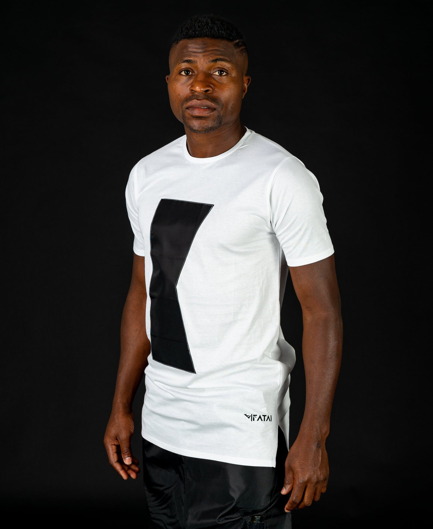 White t-shirt with black K - Fatai Style