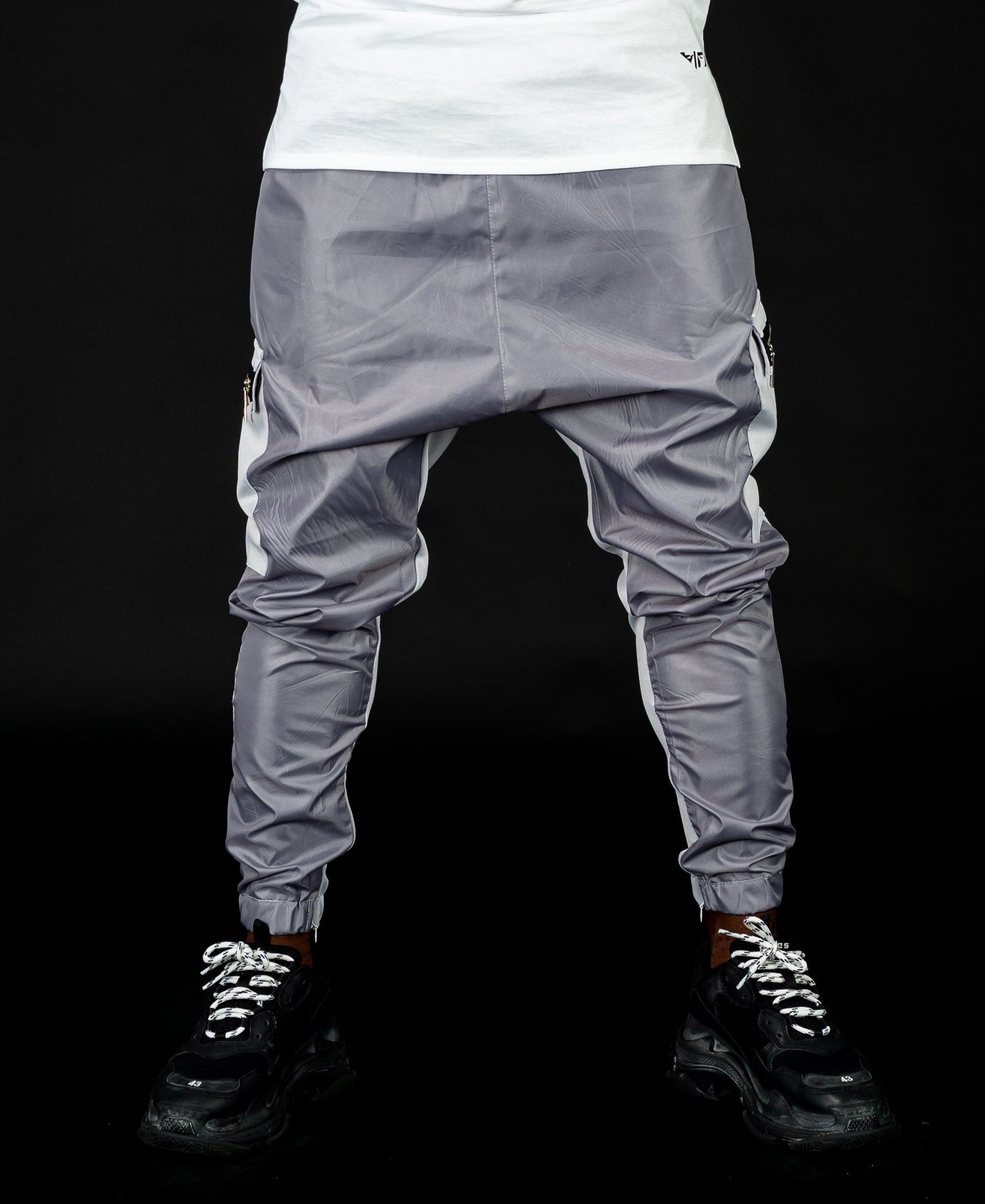 Light Grey trousers with black zip - Fatai Style