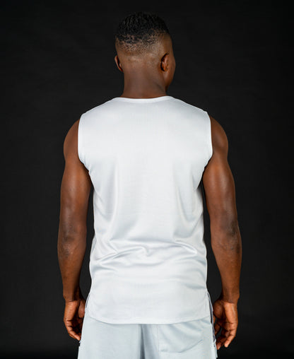 Sleveless t-shirt with grey design - Fatai Style