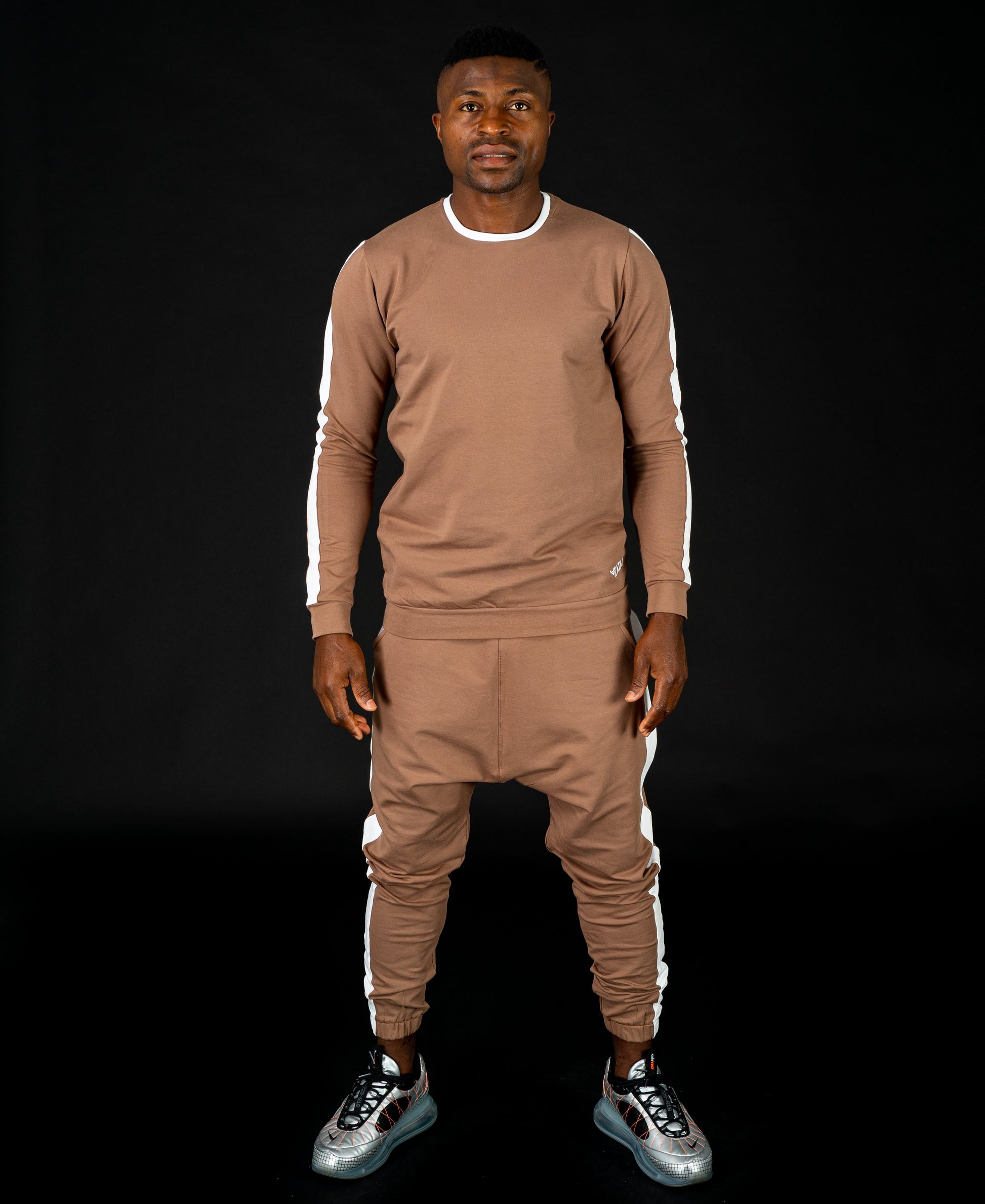 Brown tracksuit (long sleeve t-shirt+long trousers) - Fatai Style