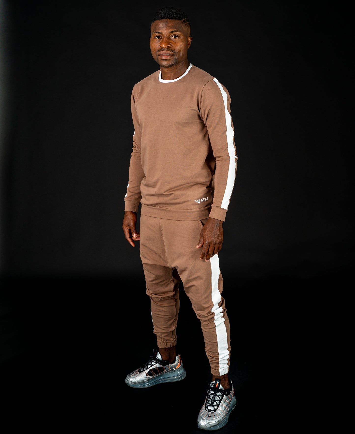 Brown tracksuit (long sleeve t-shirt+long trousers) - Fatai Style