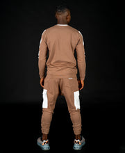 Încarcă imaginea în vizualizatorul Galerie, Brown tracksuit (long sleeve t-shirt+long trousers with pocket) - Fatai Style
