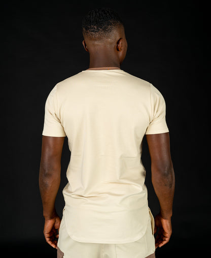 Beige t-shirt with brown design - Fatai Style