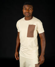 Încarcă imaginea în vizualizatorul Galerie, Beige t-shirt with brown design - Fatai Style
