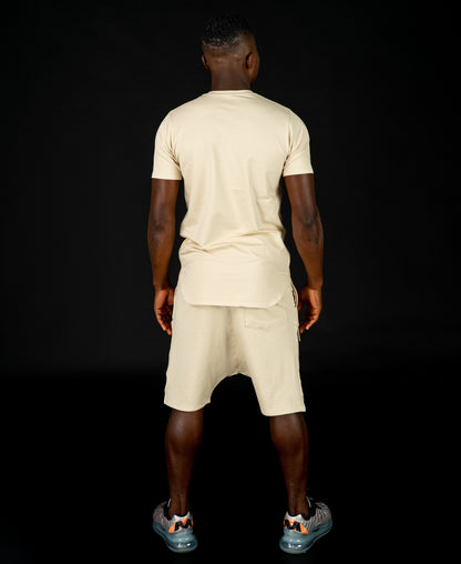 Beige tracksuit (t-shirt+short trousers) - Fatai Style