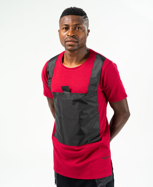 Burgundy t-shirt with bulletproof design - Fatai Style