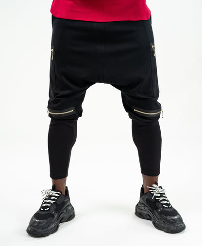 Black trousers with silver zips - Fatai Style