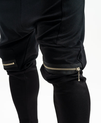 Black trousers with silver zips - Fatai Style