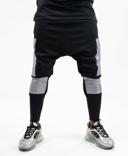 Black trousers with grey pockets - Fatai Style