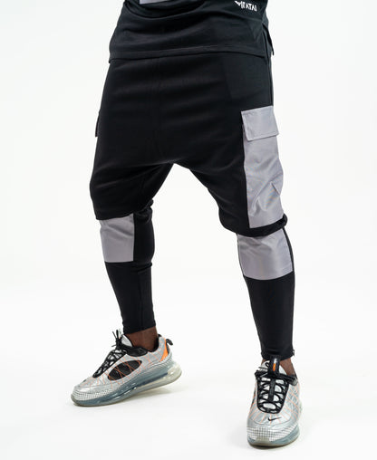 Black trousers with grey pockets - Fatai Style