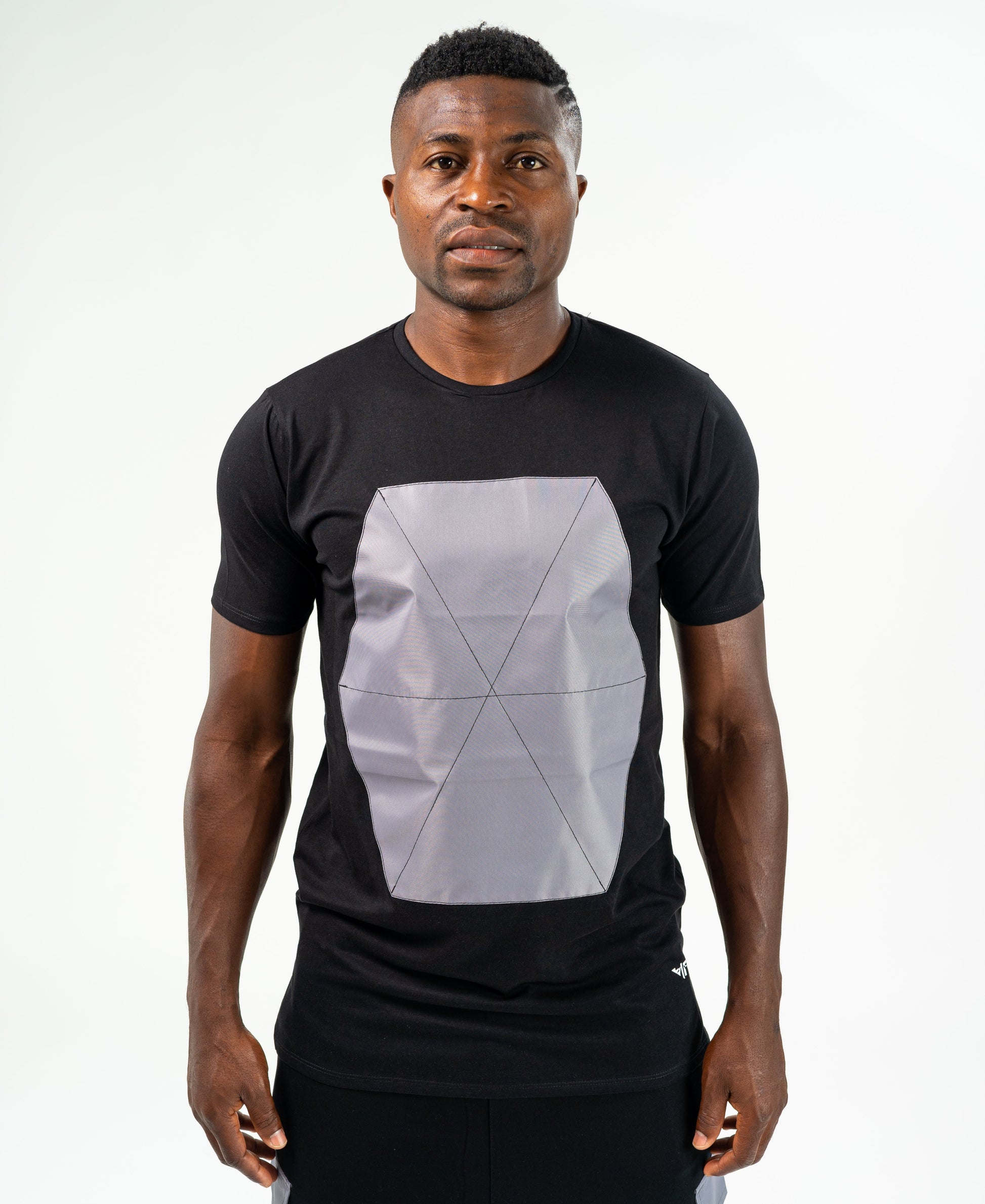 Black t-shirt with grey spider design - Fatai Style