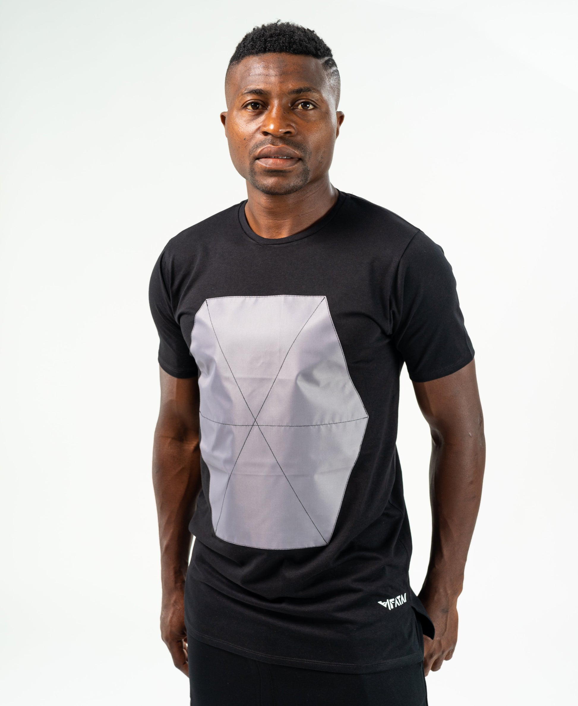 Black t-shirt with grey spider design - Fatai Style