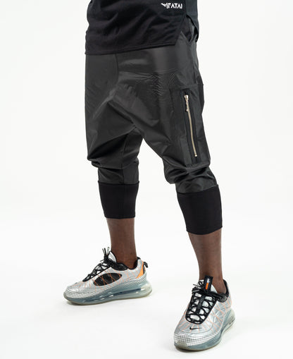 Short Black trousers with zips and pockets - Fatai Style