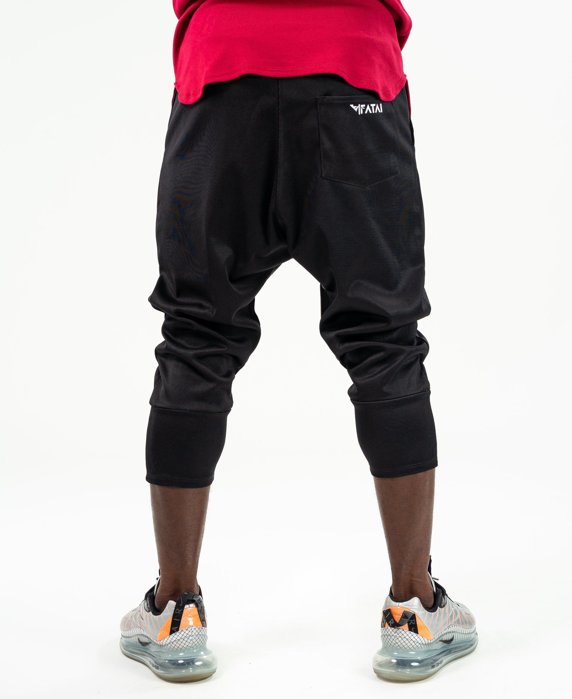 Short Black trousers with black side design - Fatai Style