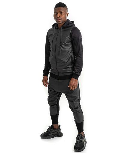 Trening negru cu imitatie de piele