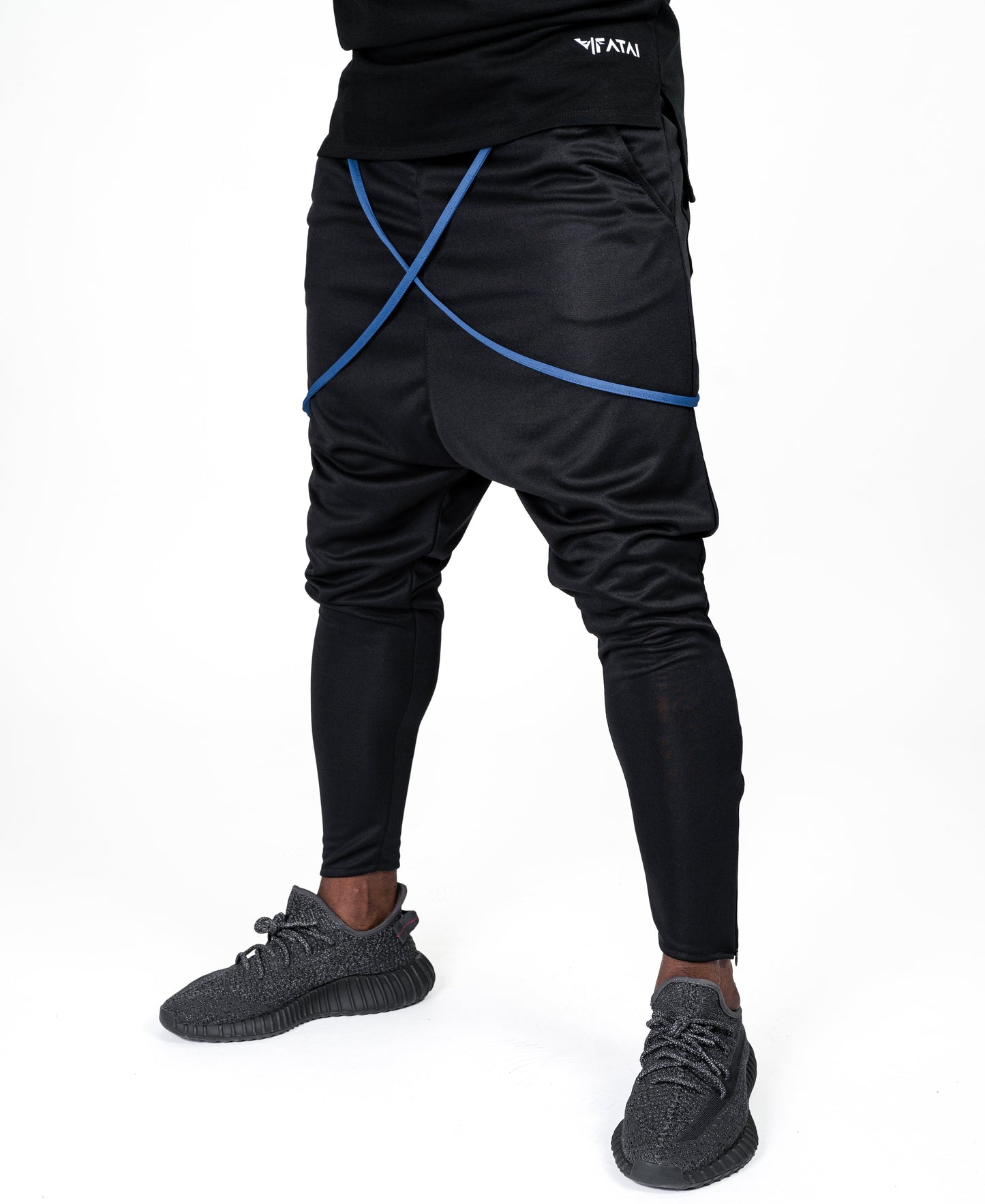 Black trousers with blue design - Fatai Style