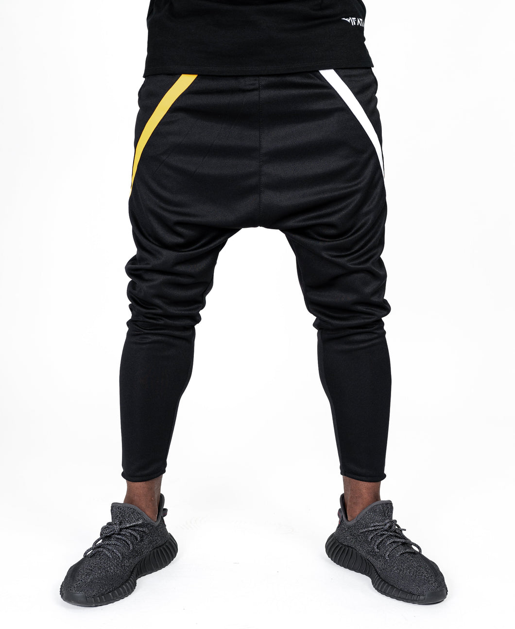Black trousers with white and yellow design - Fatai Style