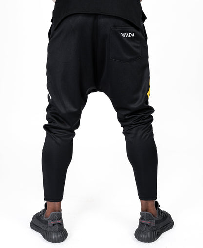 Black trousers with white and yellow design - Fatai Style