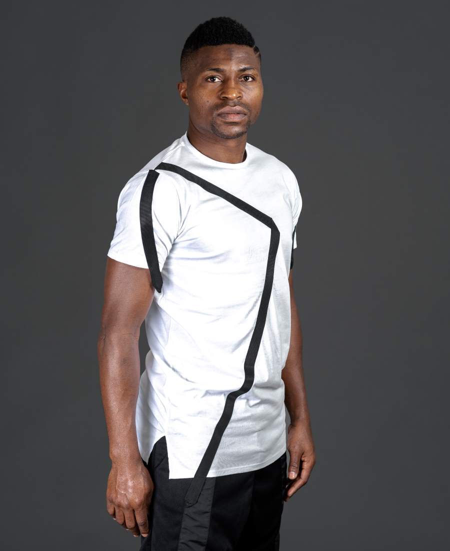 White t-shirt with black design - Fatai Style