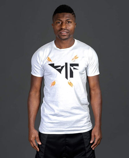 White t-shirt with F-paint - Fatai Style
