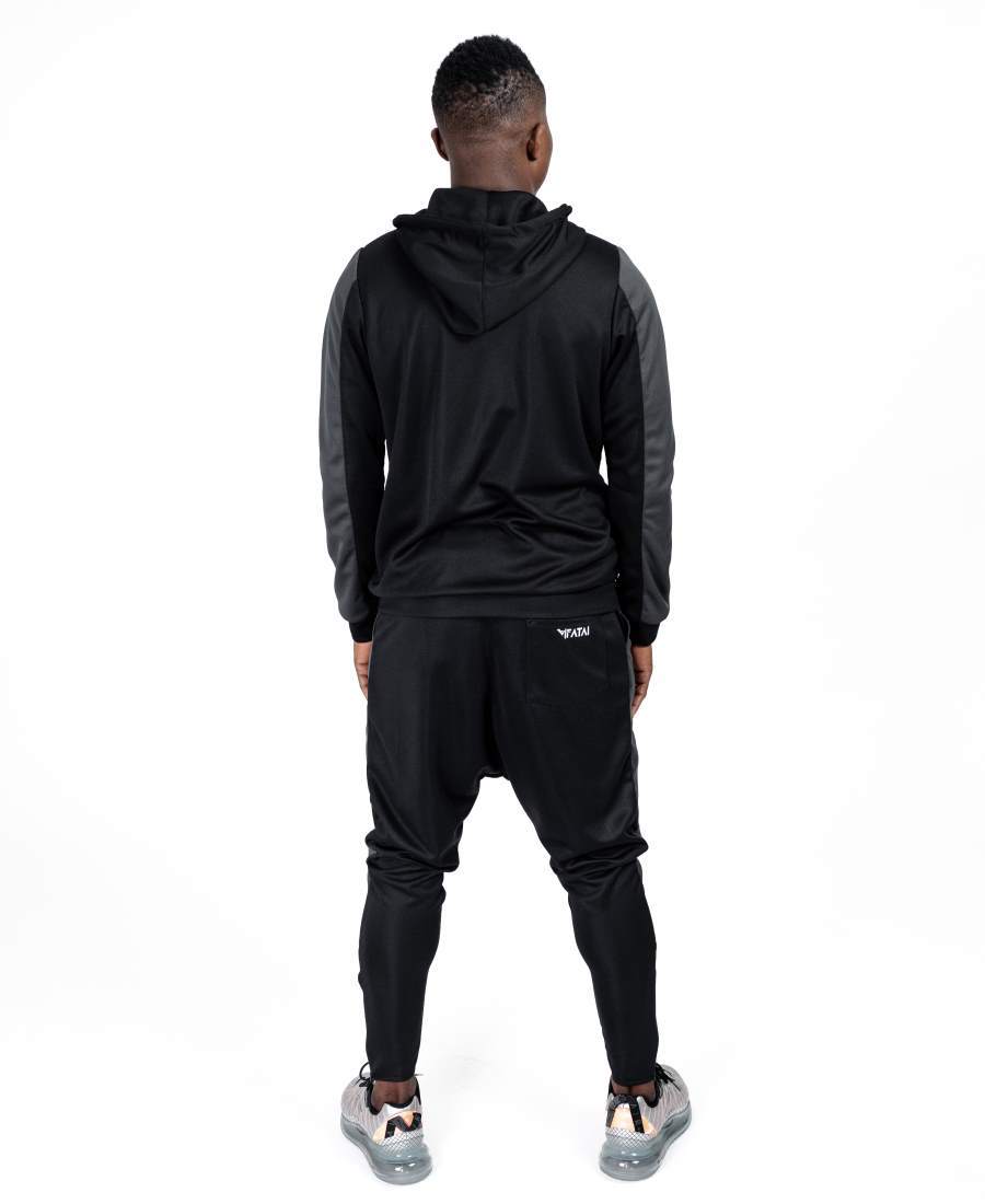 Black tracksuit with big grey lines - Fatai Style