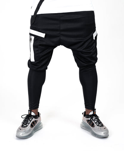 Black trousers with white zips - Fatai Style