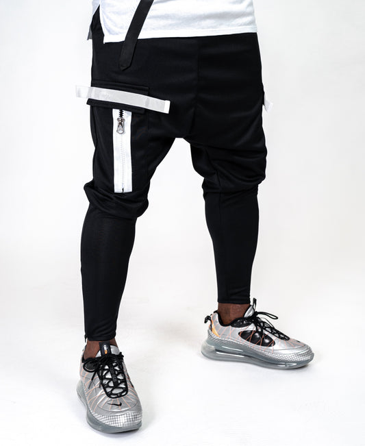 Black trousers with white zips - Fatai Style