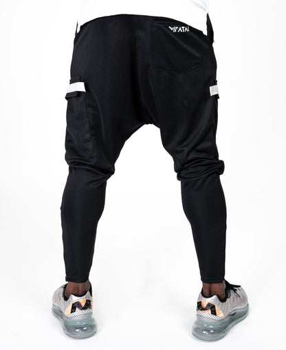 Black trousers with white zips - Fatai Style