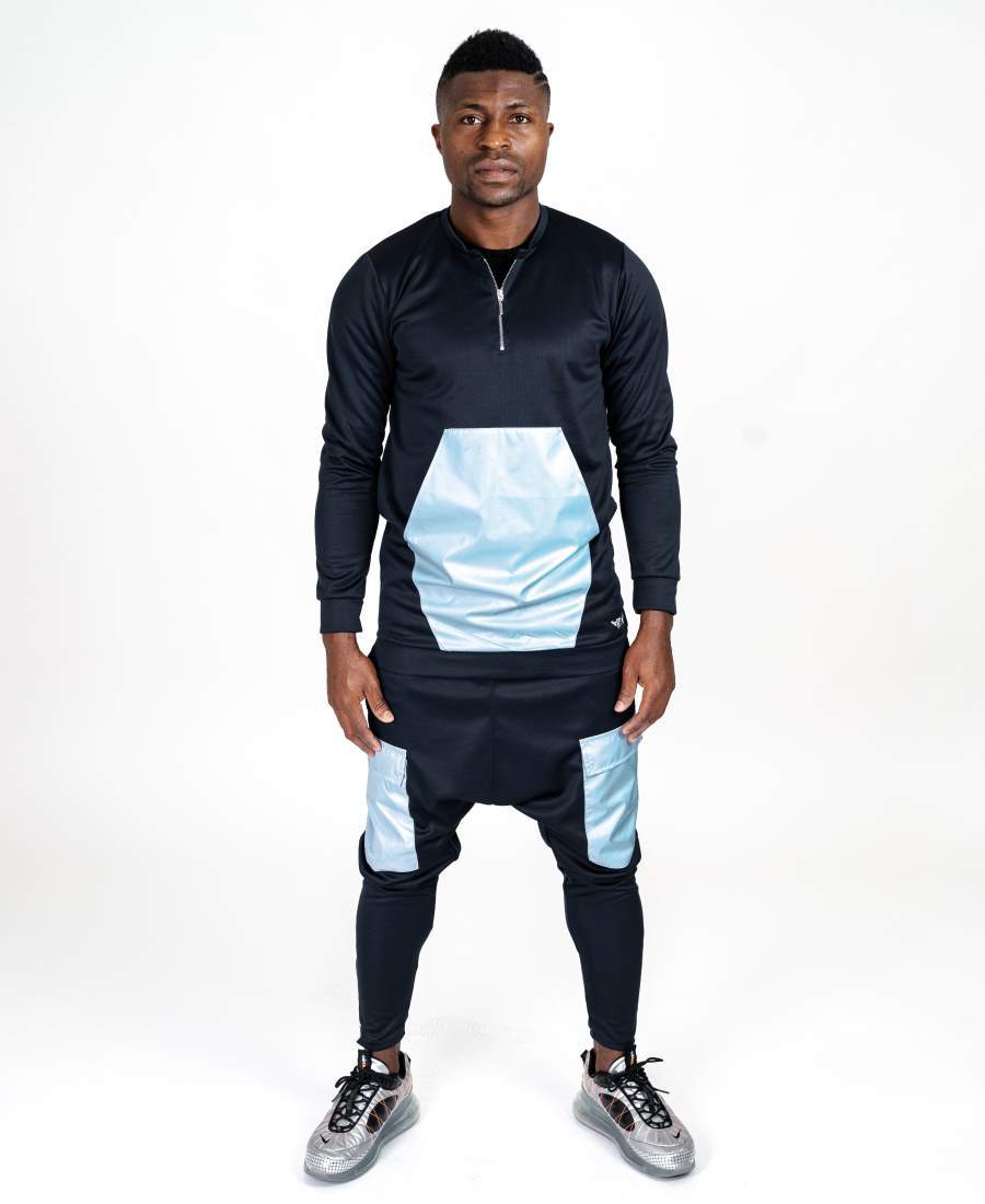Bleumarin tracksuit with blue design - Fatai Style