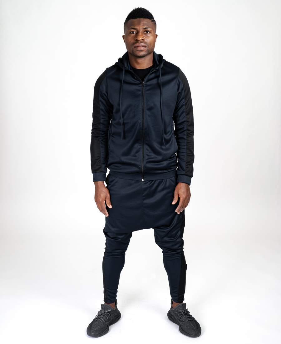 Bleumarin tracksuit with big black lines - Fatai Style