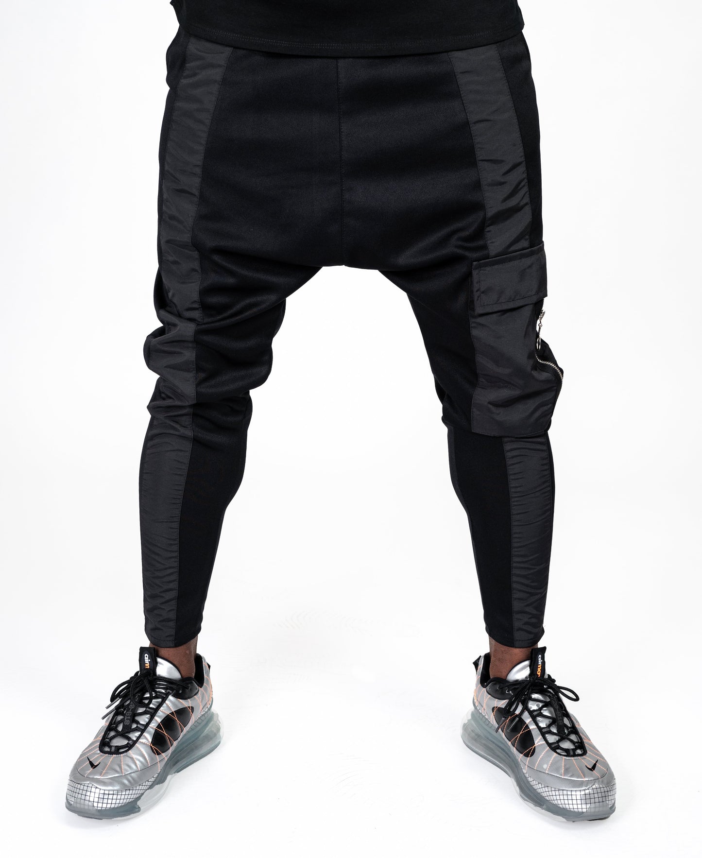 Black trousers with straight black line and one pocket - Fatai Style