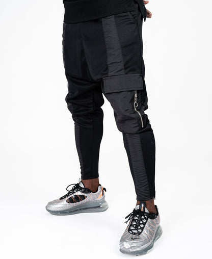 Black trousers with straight black line and one pocket - Fatai Style