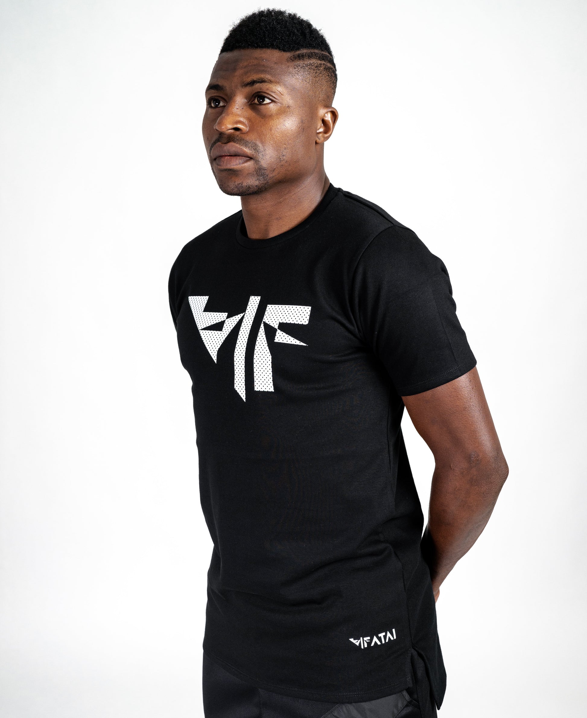 Black t-shirt with F-white - Fatai Style