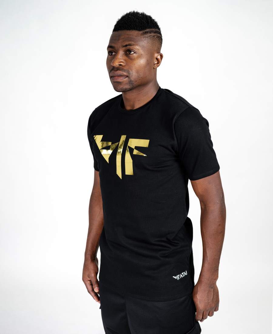 Black t-shirt with F-gold - Fatai Style