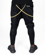 Încarcă imaginea în vizualizatorul Galerie, Black trousers with yellow design - Fatai Style
