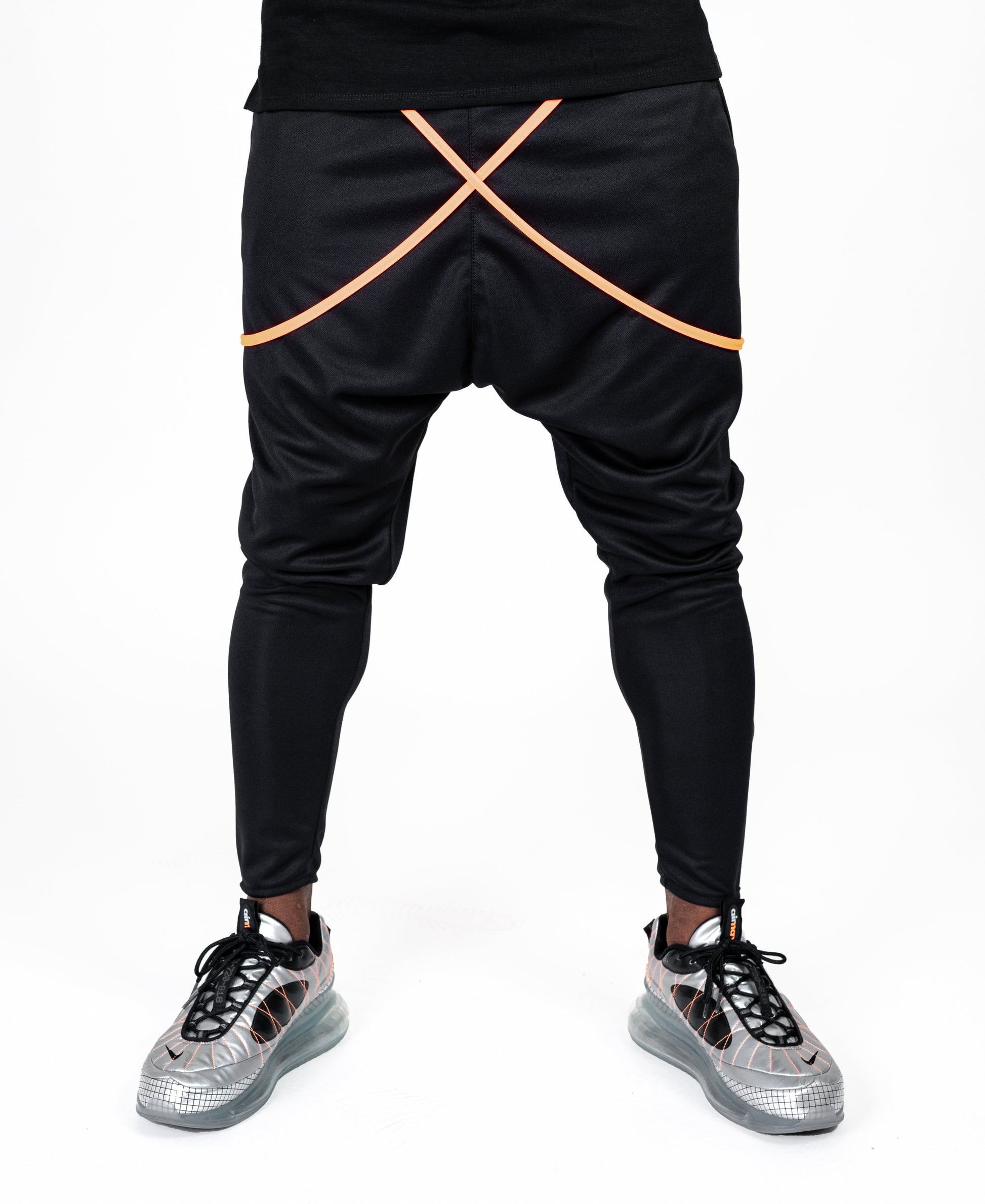 Black trousers with orange design - Fatai Style