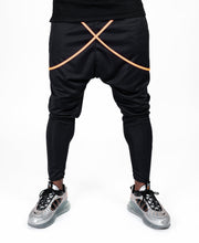 Încarcă imaginea în vizualizatorul Galerie, Black trousers with orange design - Fatai Style
