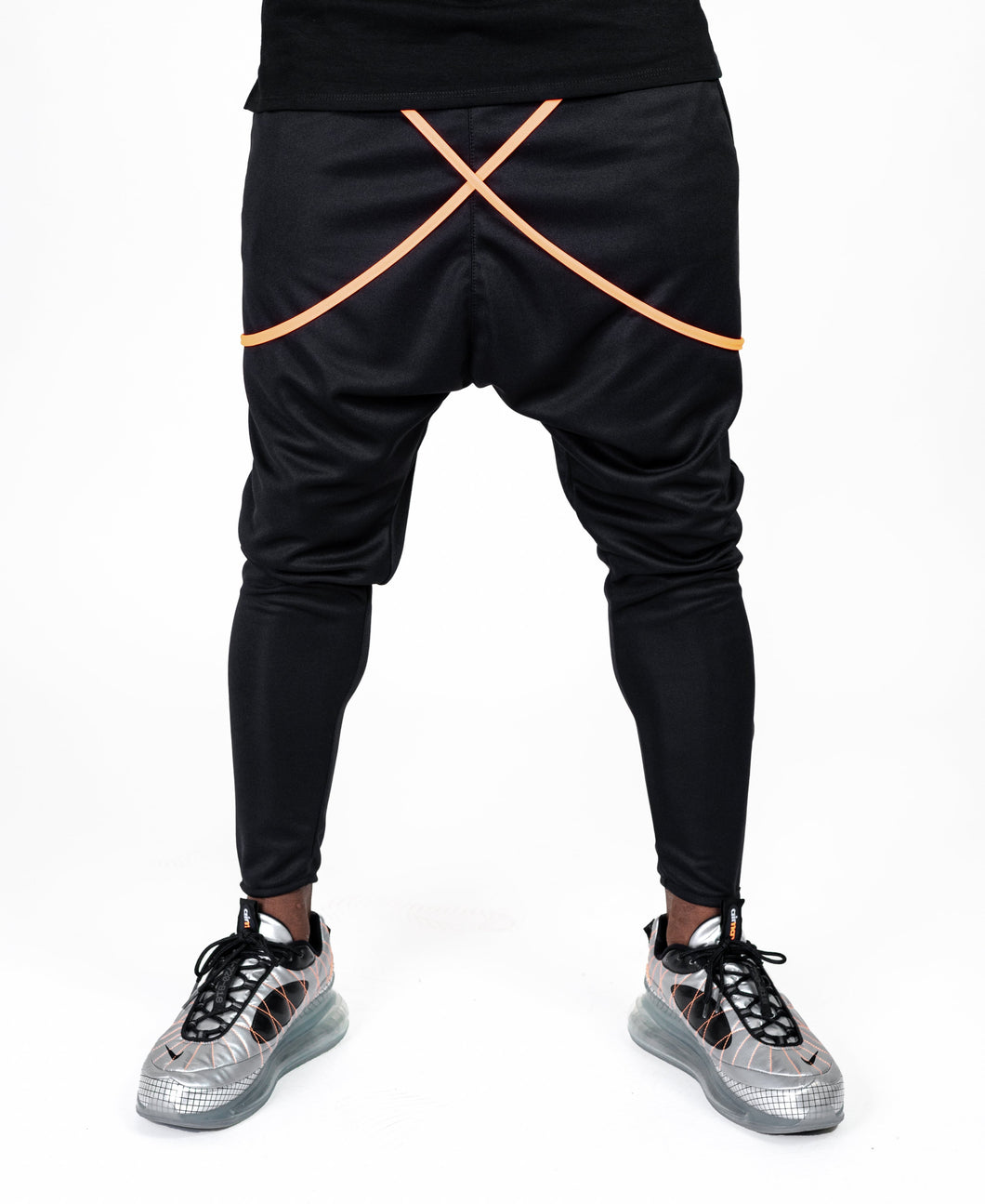 Black trousers with orange design - Fatai Style
