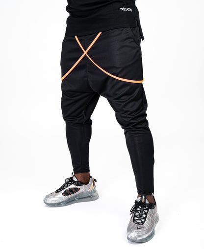 Black trousers with orange design - Fatai Style