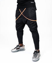 Încarcă imaginea în vizualizatorul Galerie, Black trousers with orange design - Fatai Style
