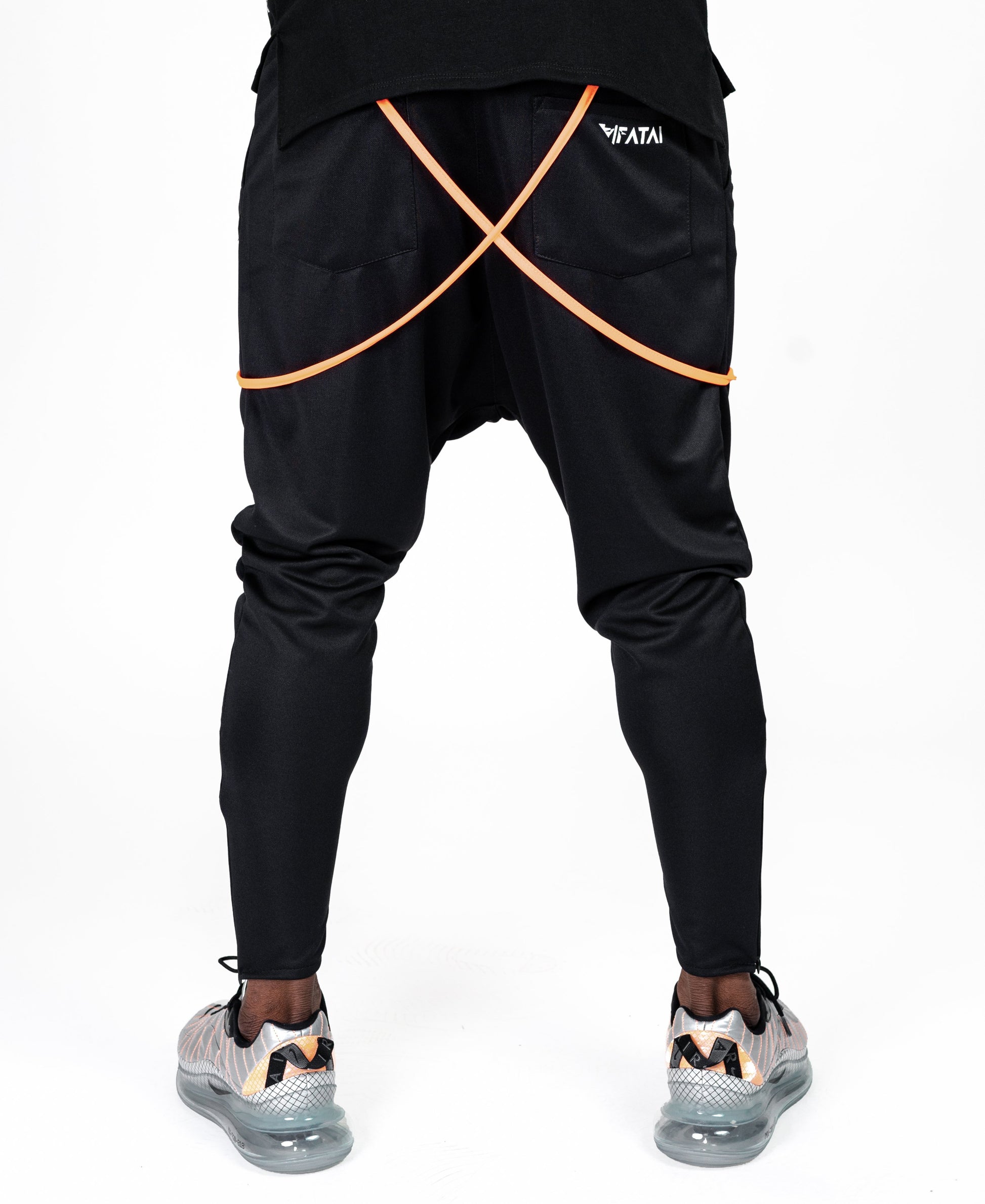 Black trousers with orange design - Fatai Style