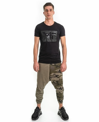 Pantaloni in combinatie verde/camo