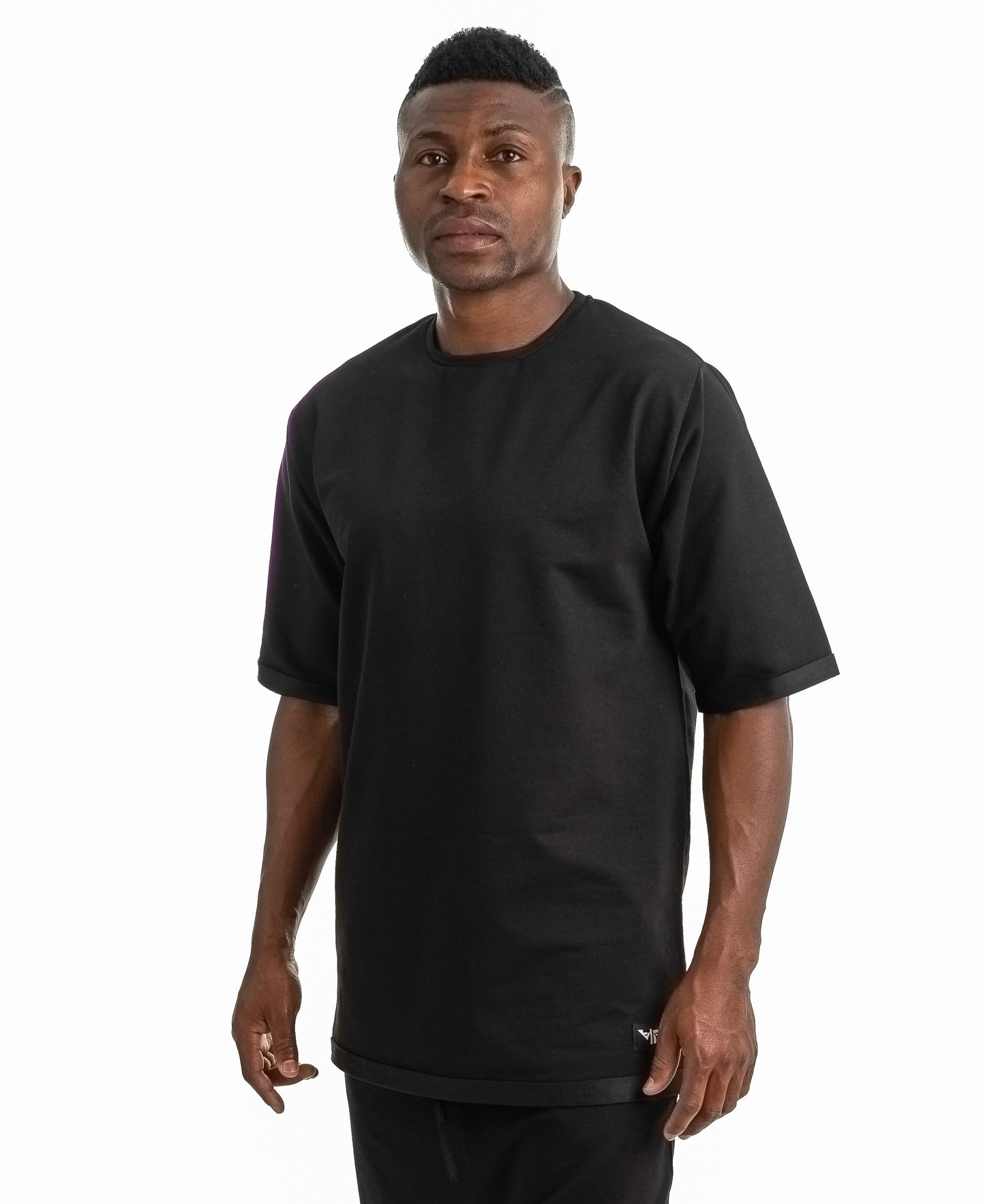 Tricou negru oversize